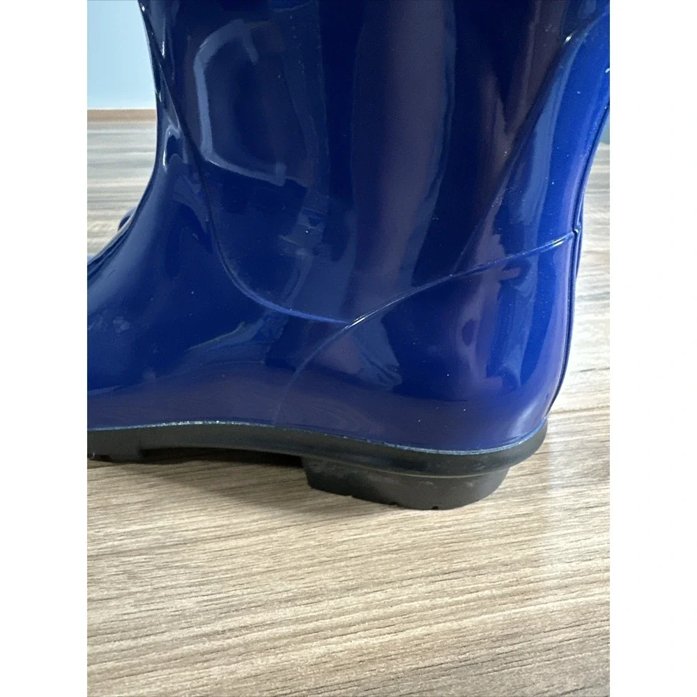 UGG Women's Glossy Rubber‎ Shaye Blue Waterproof Rain Boots Size 10